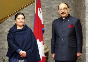 Foreign Secretary of India Harsh Vardhan Shringla met Nepal President Bidya Devi Bhandari