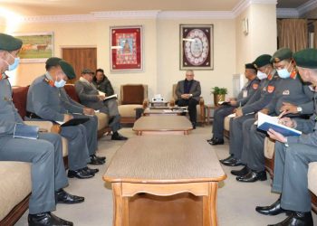 Home Minister Thapa instructed Armed Police Force to make necessary security plan for the mid-term elections