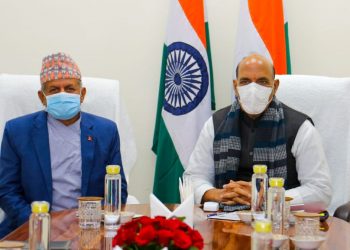 Foreign Minister Pradip Gyawali met Indian Defense Minister Rajnath Singh