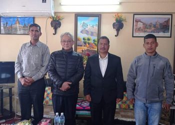 General Secretary of NCP Biplav group Chand met with Home Minister Thapa
