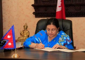 President Bidya Devi Bhandari dissolved parliament and announced mid-term polls