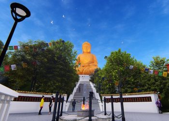 Construction of the Statue of Buddha in the hill park of Butwal Nepal has been finalised