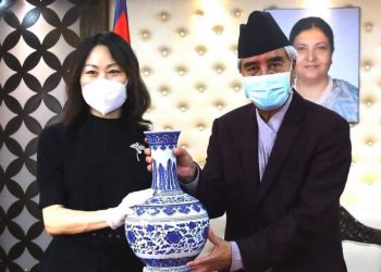 Chinese Ambassador Yanchi congratulate PM Deuba
