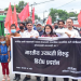 Revolutionary students has staged a protest in front of the Indian Embassy in Kathmandu