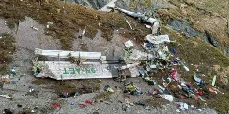 Plane of Tara Air was found in a crashed condition