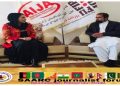 Vice President of SAARC Journalists Forum Afghanistan Baktash met with Head of AIJA Mujadidi