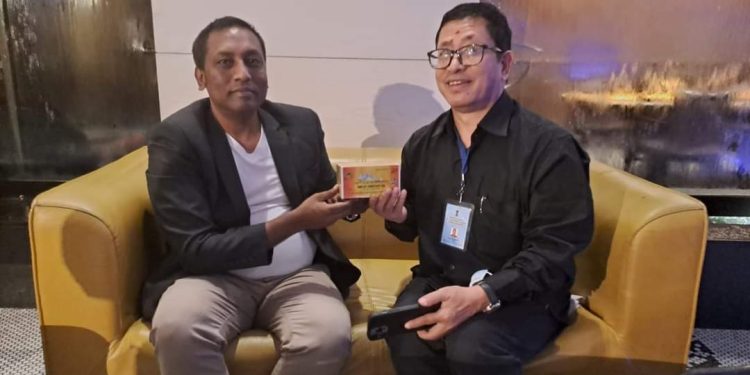 SAARC Journalists Forum Leader Wangchuk met Sudhansu in New Delhi
