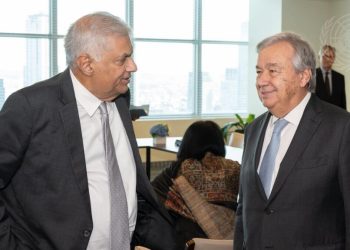 UN General Secretary met President of Srilanka Wickremesinghe