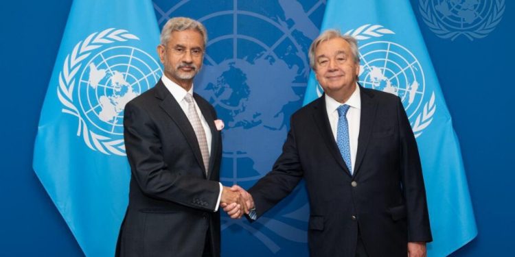 UN Secretary General met MEA Jaishanker