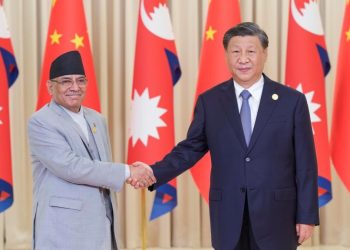 Chinese President Xi Jinping met Prime Minister of Nepal Pushpa Kamal Dahal Prachanda