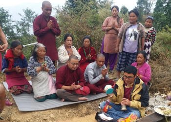 नेत्र स्मृति प्रतिष्ठानद्वारा छ्योर्तेन निर्माण कार्य शुभारम्भ