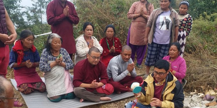 नेत्र स्मृति प्रतिष्ठानद्वारा छ्योर्तेन निर्माण कार्य शुभारम्भ