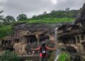 Ajantha and Elora caves have thousands of tourists