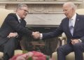 British PM Starmer met U.S. President Biden at the White House