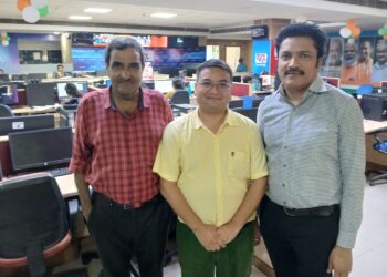 SAARC Journalist Forum President Raju Lama visited TV 27 News in New Delhi