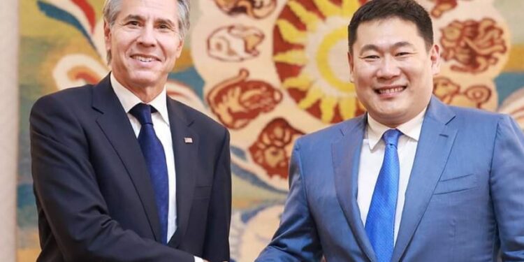 U.S. Secretary of State Blinken met PM of Mongolia Oyun-Erdene Luvsannamsrain