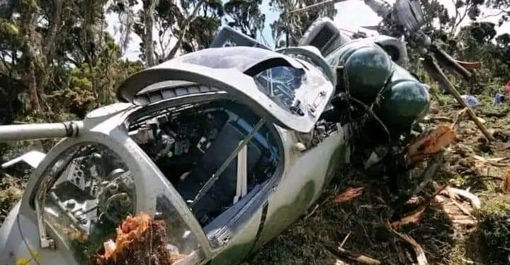 Helicopter of Air Dynasty has been crashed