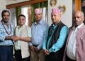 SAARC Journalist Forum President Raju Lama presented Rudraksh to IFWJ General Secretary Vipin Dhuliya