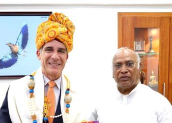 Garcetti, the Ambassador of US to India, made a courtesy call with Congress President Kharge