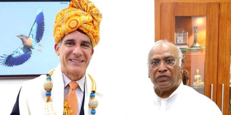 Garcetti, the Ambassador of US to India, made a courtesy call with Congress President Kharge
