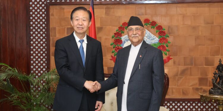 Vice Chairman of the Chinese People’s Congress meets PM Oli