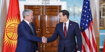 Secretary Rubio Meets Kyrgyz Cabinet Chairman Adylbek Kasymaliev in Washington
