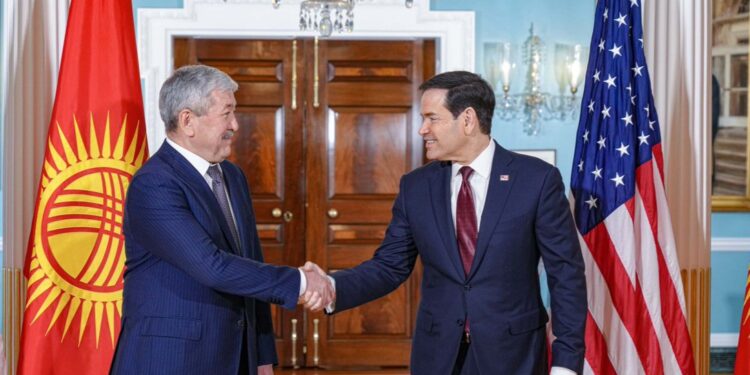 Secretary Rubio Meets Kyrgyz Cabinet Chairman Adylbek Kasymaliev in Washington