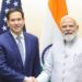 Indian Prime Minister Narendra Modi met US Secretary of State Marco Rubio in New Delhi