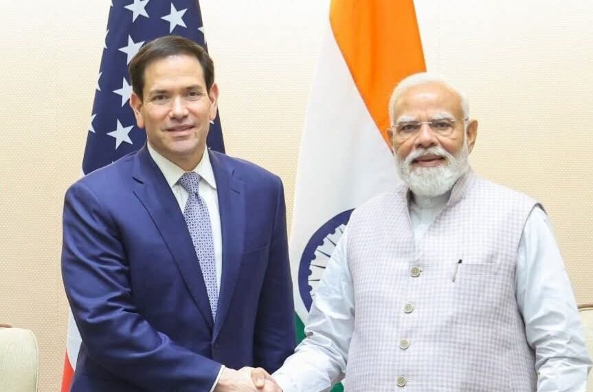 Indian Prime Minister Narendra Modi met US Secretary of State Marco Rubio in New Delhi