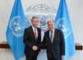 Chinese Foreign Minister Wang Yi met with UN Secretary-General António Guterres