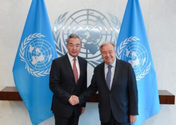 Chinese Foreign Minister Wang Yi met with UN Secretary-General António Guterres