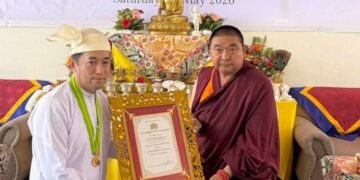 Myanmar government awarded Khenpo Chhimed Tsering as “Mahasadhamma Jyotikdhaj”