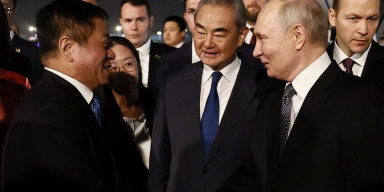 Russian President Vladimir Putin arrived in Beijing for a two-day State Visit