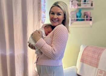 Karoline Leavitt has shared the first glimpse of her newborn daughter