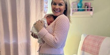 Karoline Leavitt has shared the first glimpse of her newborn daughter