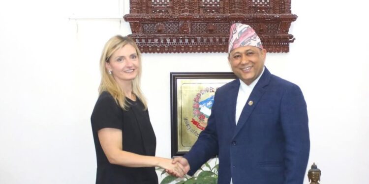 U.S. Under Secretary Sarah B. Rogers met Nepal Foreign Minister Shishir Khanal