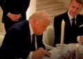 Trump Signs Agreement Extending Iran Ceasefire at Versailles