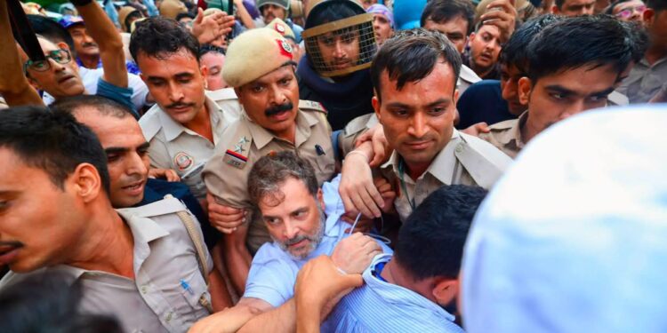 Rahul Gandhi Detained During Opposition Protest Near PM Residence Over NEET Row