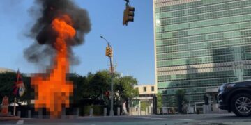 Tibetan independence activist Lobsang Palden self-immolated in front of United Nations Headquarters