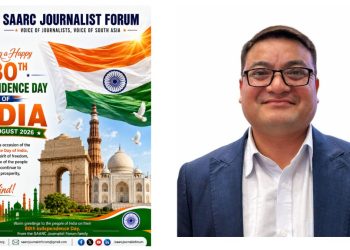 SAARC Journalist Forum President Raju Lama Extends Greetings on India’s 80th Independence Day