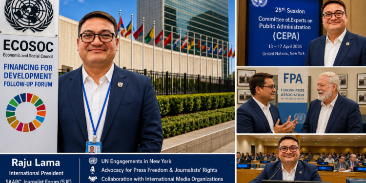 SAARC Journalist Forum President Raju Lama’s Activities in the United States: April 10–August 20, 2026